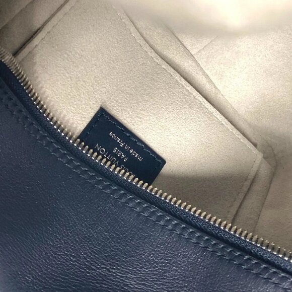 LOUIS VUITTON M52350 Trompe l'oeil Chain 2WAY Shoulder Bag Hand Bag Leather Navy - Picture 11 of 11